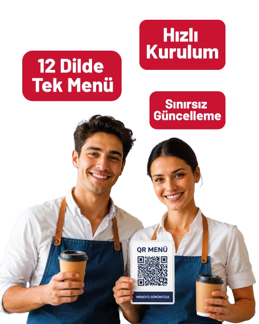 12 dilde menü, tek QR kod